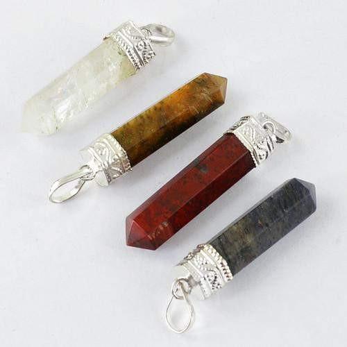 gemsmore:Natural Healing Point Pendant Lot