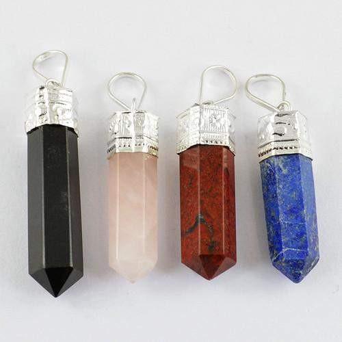 gemsmore:Natural Healing Point Pendant Lot