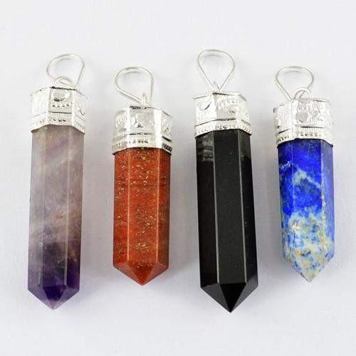 gemsmore:Natural Healing Point Pendant Lot