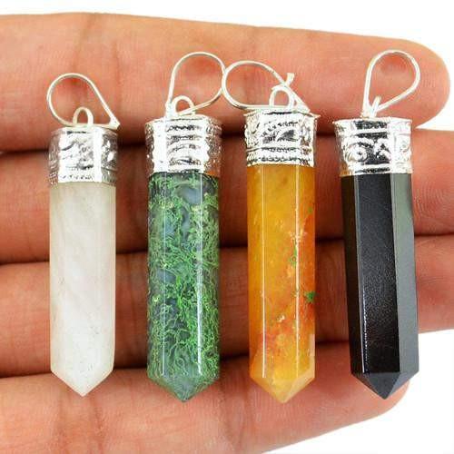 gemsmore:Natural Healing Point Pendant Lot