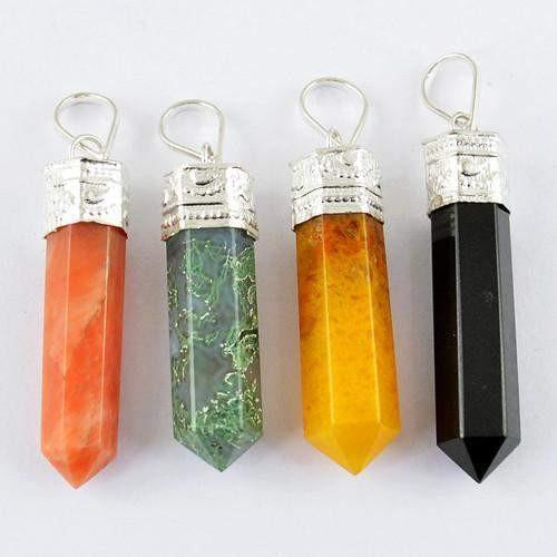 gemsmore:Natural Healing Point Pendant Lot