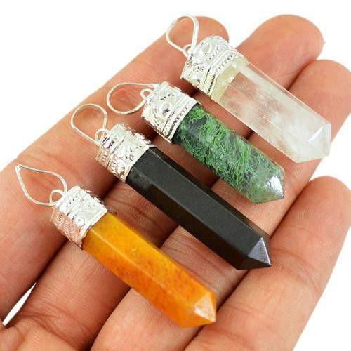 gemsmore:Natural Healing point Pendant Lot