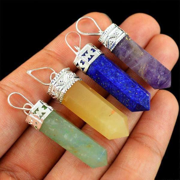 gemsmore:Natural Healing Point Pendant Lot