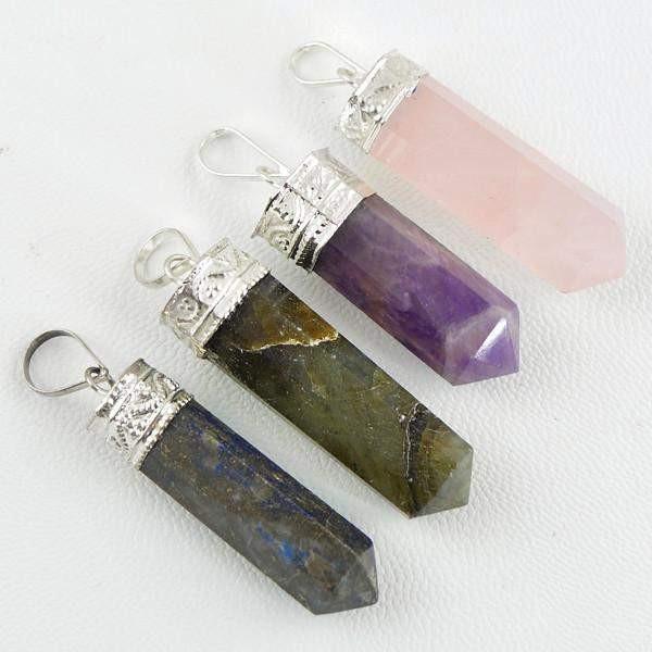 gemsmore:Natural Healing Point Pendant Lot