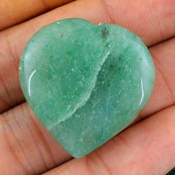 gemsmore:Natural Heart Shape Green Aquamarine Gemstone