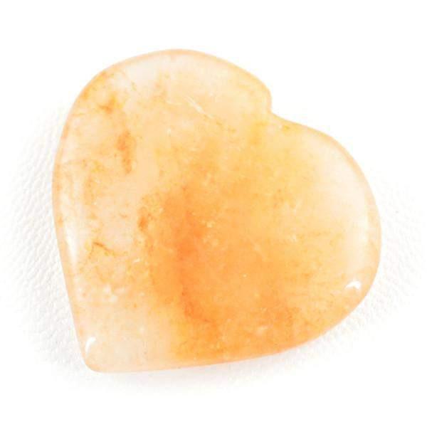 gemsmore:Natural Heart Shape Orange Aventurine Gemstone