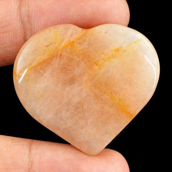 gemsmore:Natural Heart Shape Orange Aventurine Gemstone