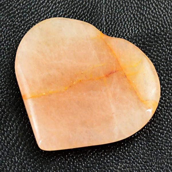 gemsmore:Natural Heart Shape Orange Aventurine Gemstone