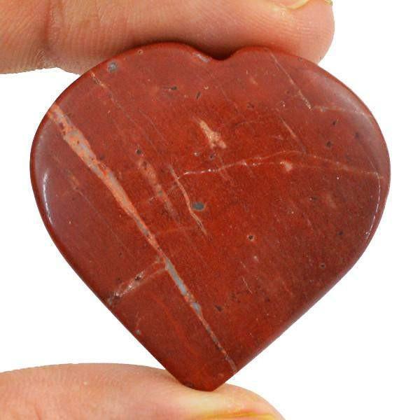 gemsmore:Natural Heart Shape Red Jasper Carved Gemstone