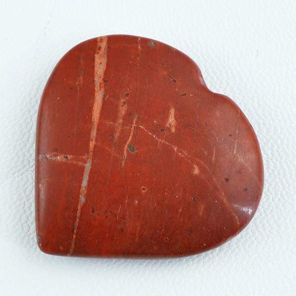 gemsmore:Natural Heart Shape Red Jasper Carved Gemstone