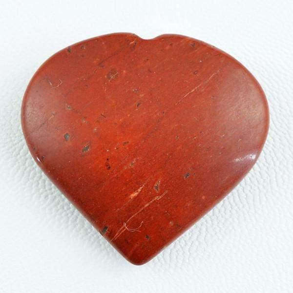 gemsmore:Natural Heart Shaped Red Jasper Carved Genuine Gemstone