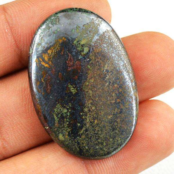 gemsmore:Natural Hematite Oval Shape Untreated Loose Gemstone