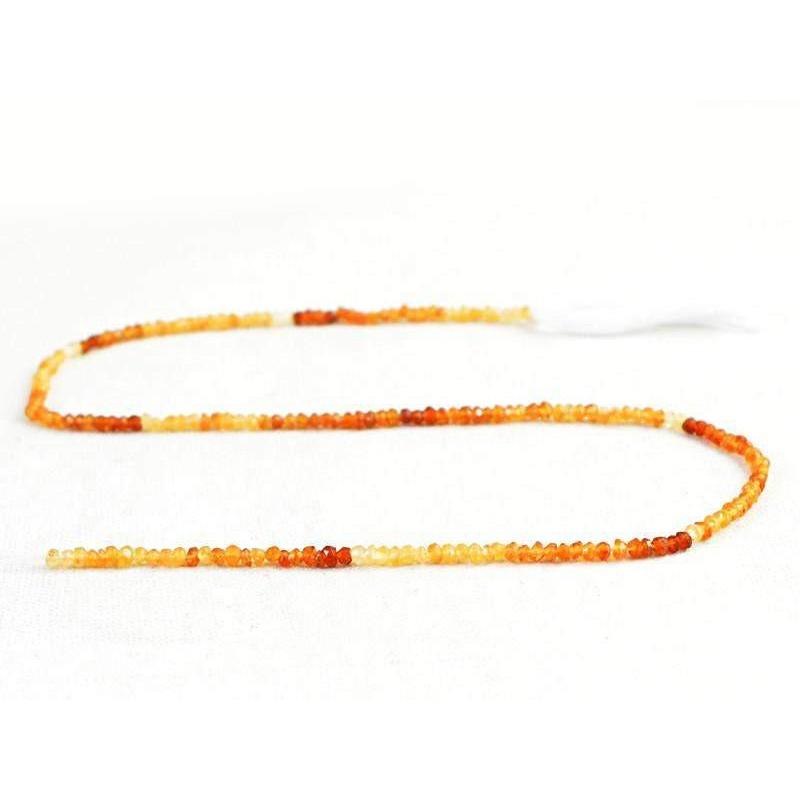 gemsmore:Natural Hessonite Garnet Faceted Beads Strand