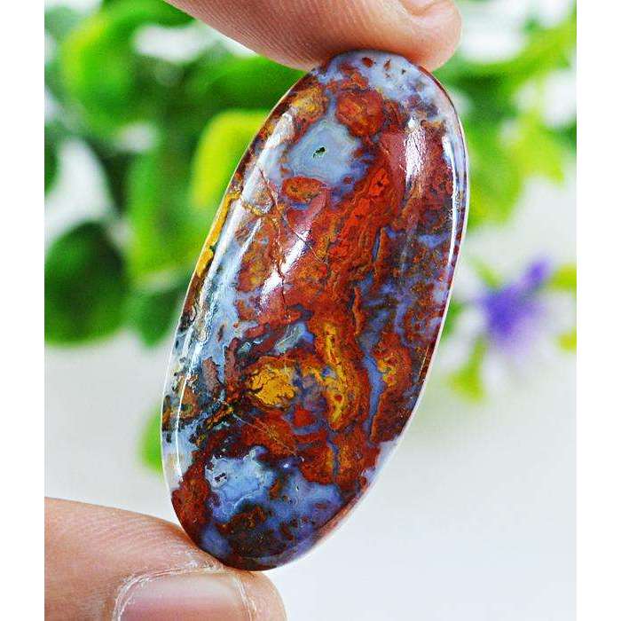 gemsmore:Natural Hungarian Agate Oval Shape Untreated Loose Gemstone