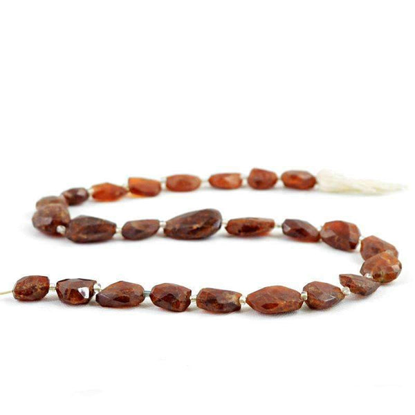 gemsmore:Natural Indian Opal Drilled Beads Strand - Faceted