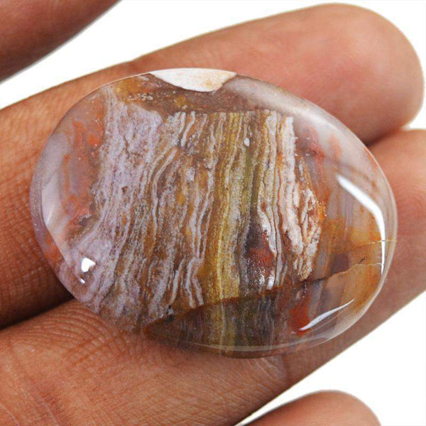 gemsmore:Natural Indian Opal Oval Shape Loose Gemstone