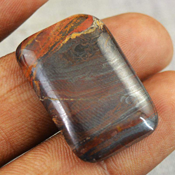 gemsmore:Natural Iron Tiger Eye Rectangular Shape Gemstone