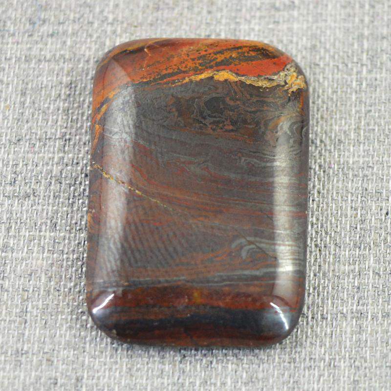 gemsmore:Natural Iron Tiger Eye Rectangular Shape Gemstone