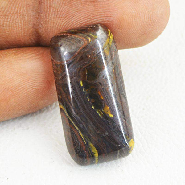 gemsmore:Natural Iron Tiger Eye Rectangular Shape Loose Gemstone