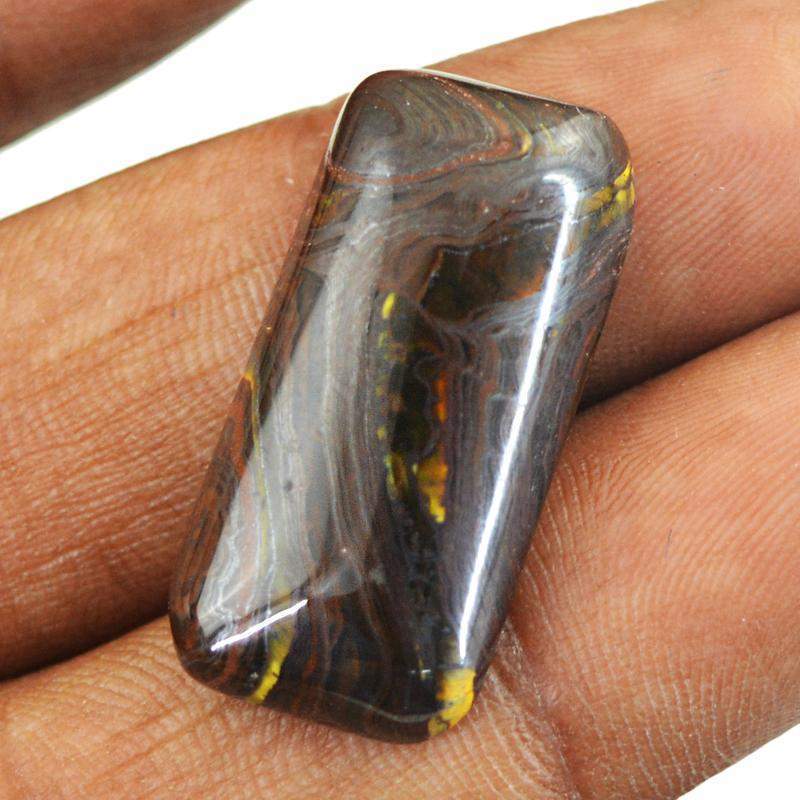 gemsmore:Natural Iron Tiger Eye Rectangular Shape Loose Gemstone