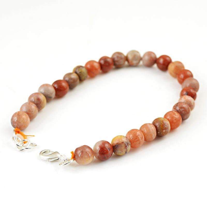 gemsmore:Natural Jasper Bracelet Round Shape Beads