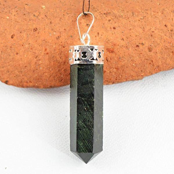 gemsmore:Natural Jasper Crystal Healing Point Pendant