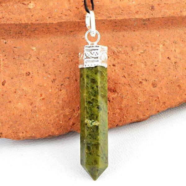 gemsmore:Natural Jasper Crystal Healing Point Pendant