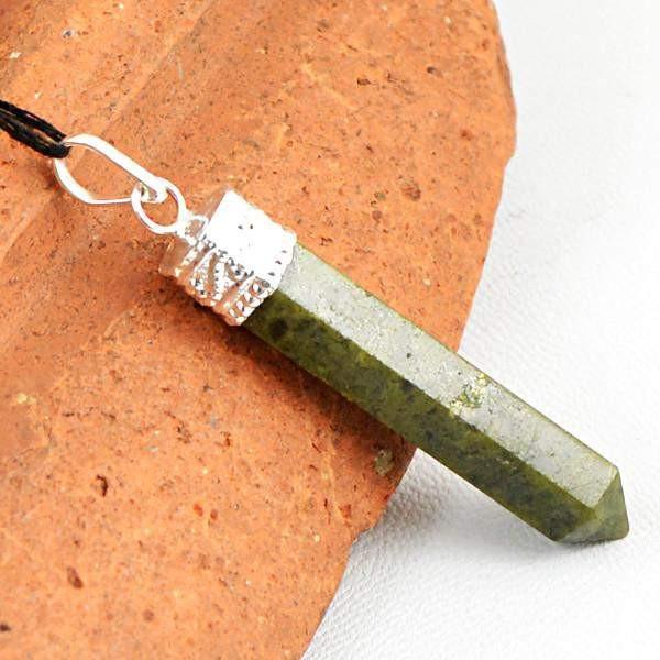 gemsmore:Natural Jasper Crystal Healing Point Pendant