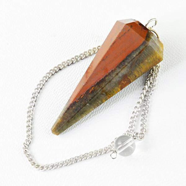 gemsmore:Natural Jasper Gemstone Healing Pendulum