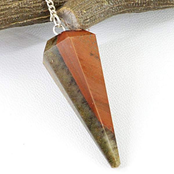 gemsmore:Natural Jasper Gemstone Healing Pendulum