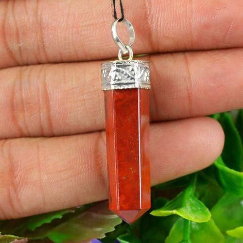 gemsmore:Natural Jasper Healing Point Pendant