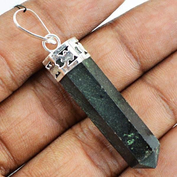 gemsmore:Natural Jasper Reiki Healing Meditation Point Pendant