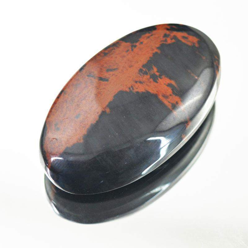 gemsmore:Natural Mahagony Jasper Oval Shape Gemstone