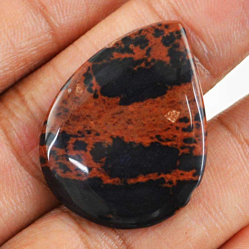 gemsmore:Natural Mahogany Jasper Gemstone - Untreated Pear Shape