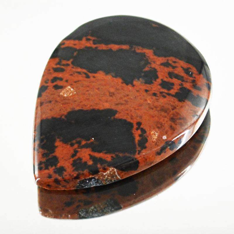 gemsmore:Natural Mahogany Jasper Gemstone - Untreated Pear Shape