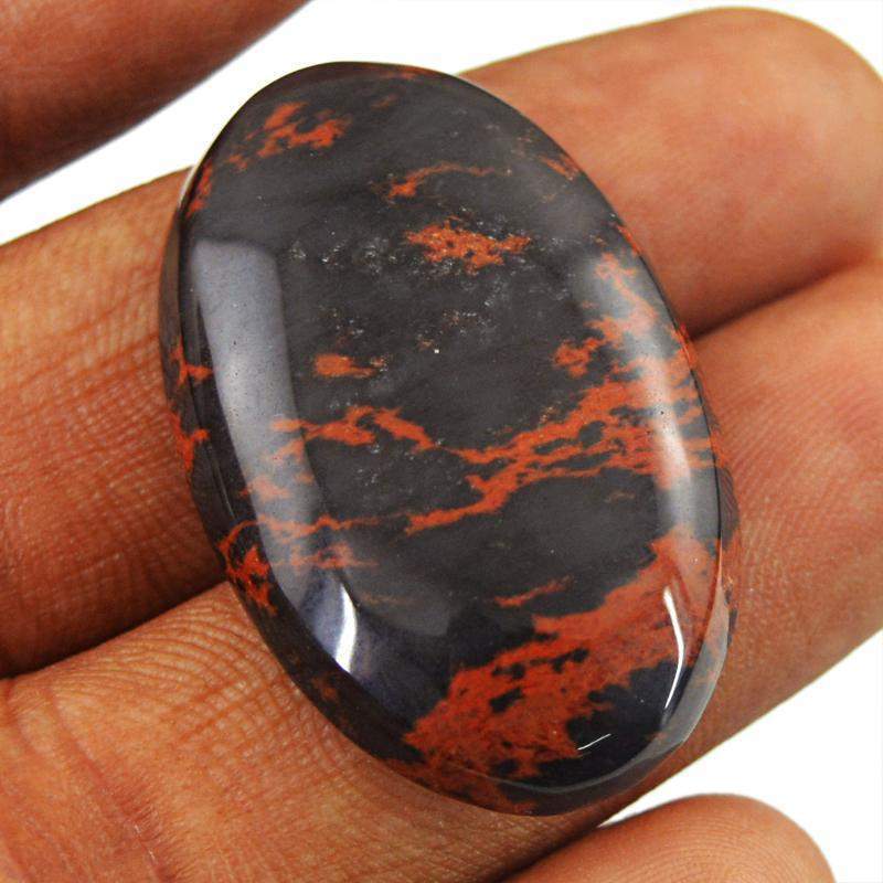 gemsmore:Natural Mahogany Jasper Oval Shape Genuine Gemstone