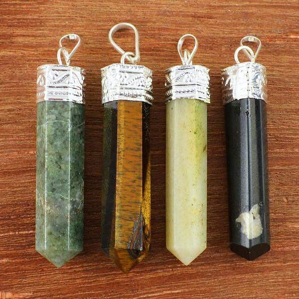 gemsmore:Natural Meditation Healing Point Pendant Lot