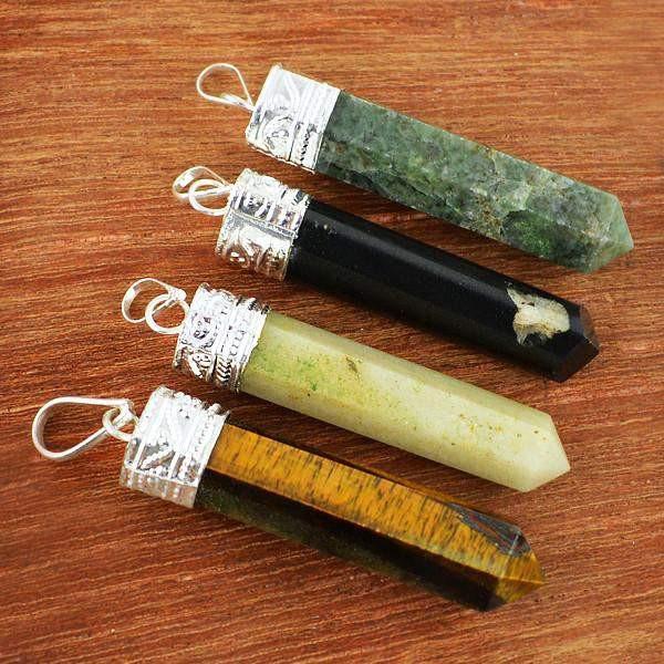 gemsmore:Natural Meditation Healing Point Pendant Lot