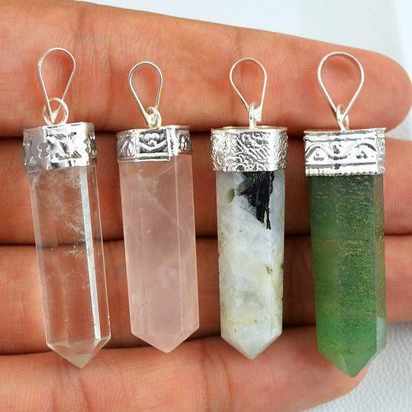 gemsmore:Natural Meditation Healing Point Pendant Lot