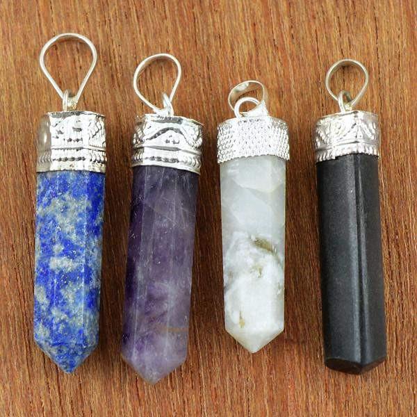 gemsmore:Natural Meditation Reiki Healing Point Pendant Lot