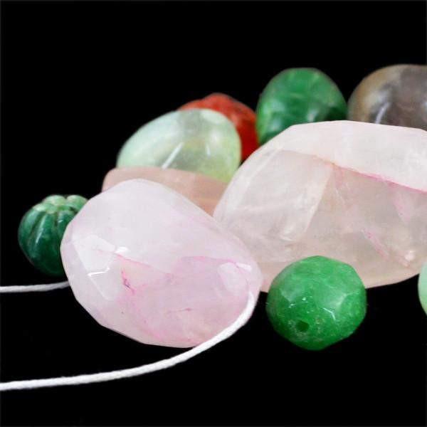 gemsmore:Natural MIx Gemstone Drilled Beads Lot