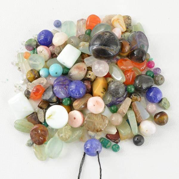 gemsmore:Natural Mix Gemstone Untreated Drilled Beads Lot