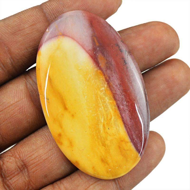 gemsmore:Natural Mookaite Gemstone - Untreated Oval Shape