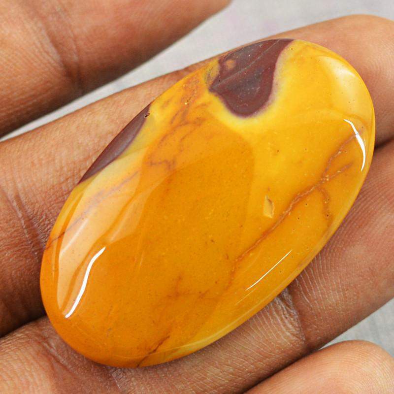 gemsmore:Natural Mookaite Oval Shape Loose Gemstone