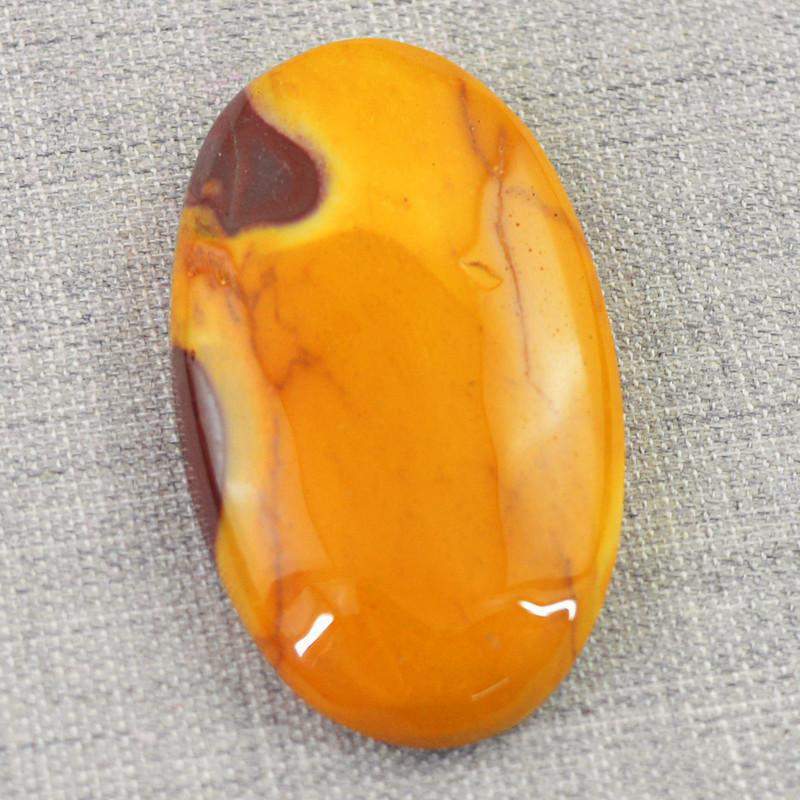 gemsmore:Natural Mookaite Oval Shape Loose Gemstone