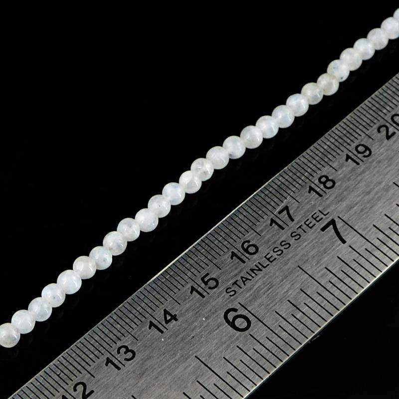 gemsmore:Natural Moonstone Beads Strand - Drilled Round Shape