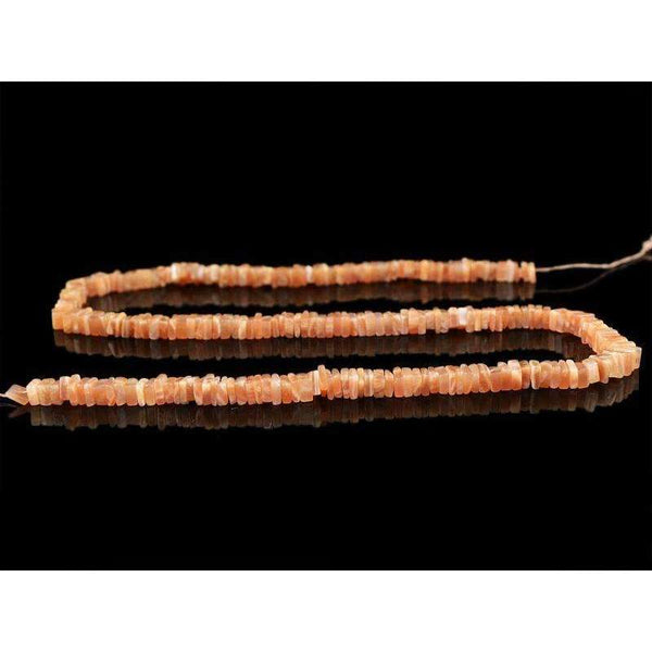 gemsmore:Natural Moonstone Drilled Beads Strand - On Sale