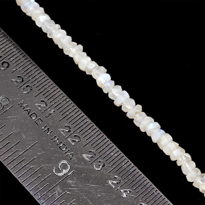 gemsmore:Natural Moonstone Drilled Beads Strand