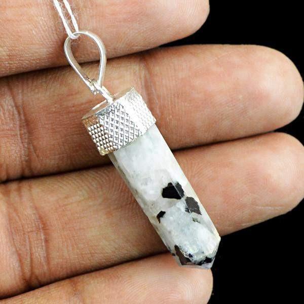 gemsmore:Natural Moonstone Healing Point Pendant