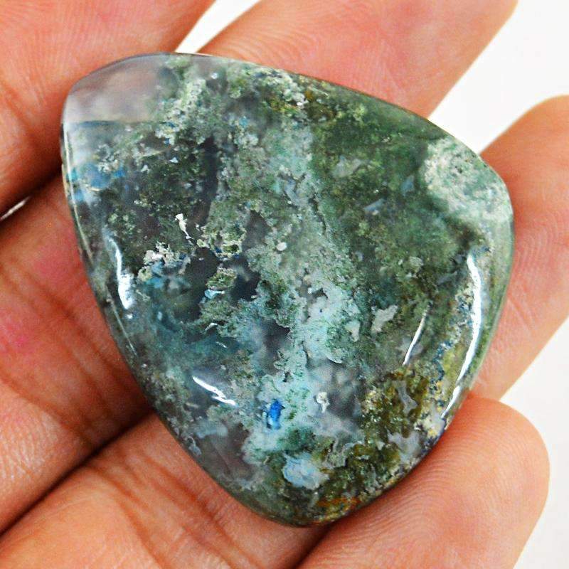 gemsmore:Natural Moss Agate Gemstone - Loose Untreated